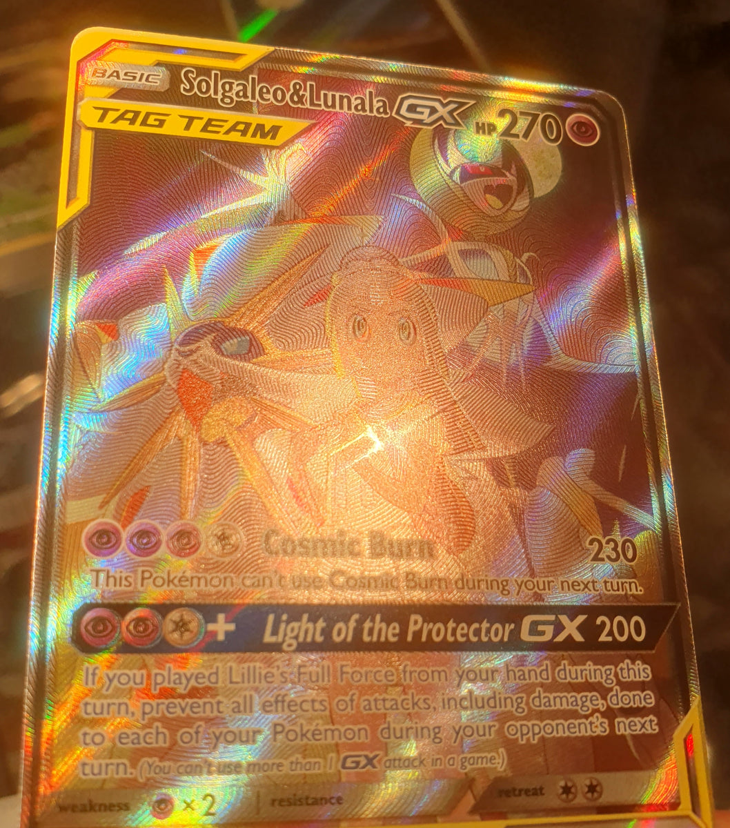 Solgaleo & Lunala GX 216/236 PORTUGUESE Cosmic Eclipse Pokémon Alt Art NM