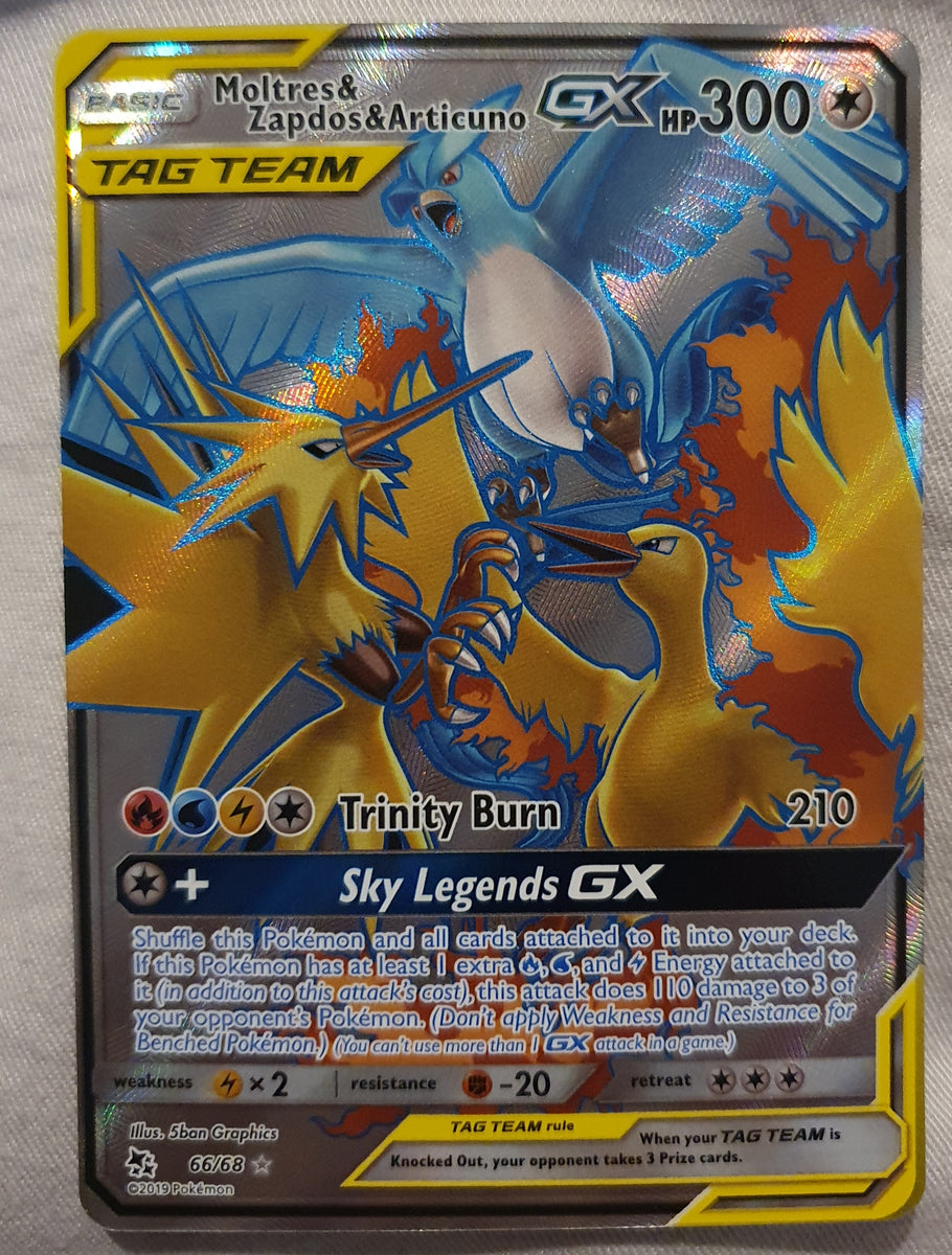 Moltres & Zapdos & Articuno Tag Team GX Full Art - 66/68 - Hidden