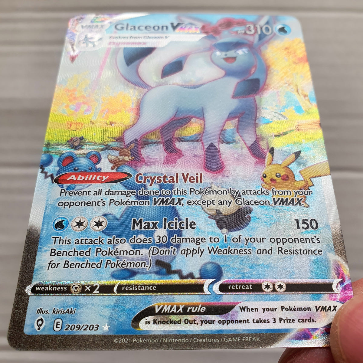 Pokemon Glaceon VMAX Alternate Art Secret 209/203 online Evolving Skies