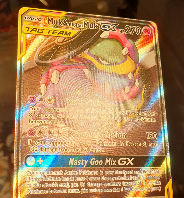 Pokemon - Muk & Alolan Muk GX [Alternate Art] *Ultra Rare* 197/214 (NM)