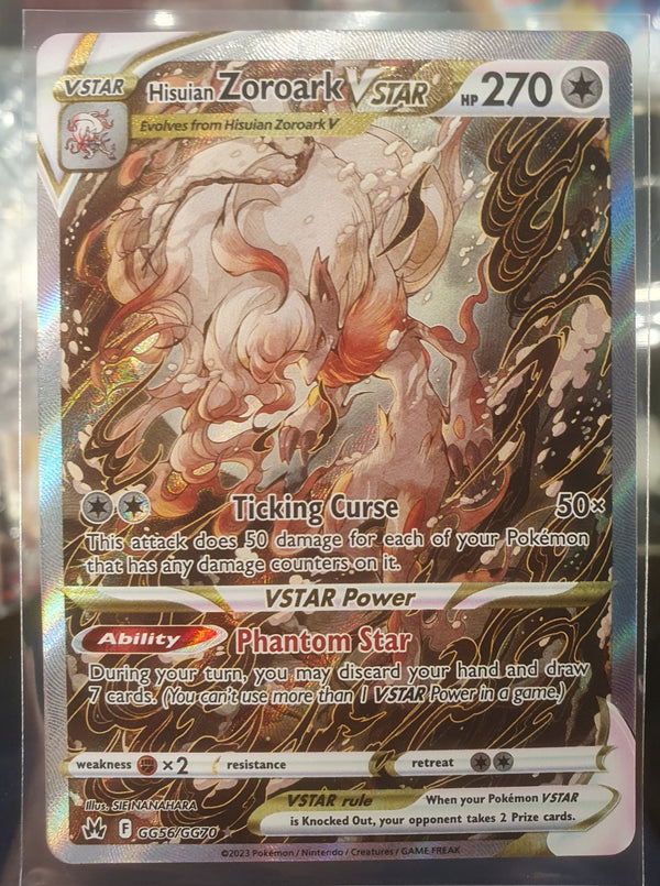 Pokemon - Hisuian Zoroark VSTAR *Ultra Rare* Crown Zenith GG56/GG70 (NM)