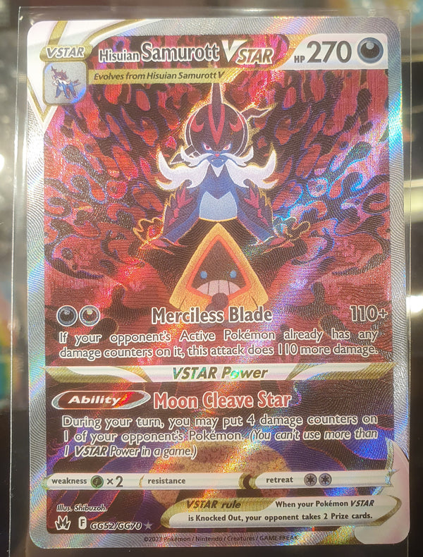 Pokemon - Hisuian Samurott VSTAR *Ultra Rare* Crown Zenith GG52/GG70 (NM)