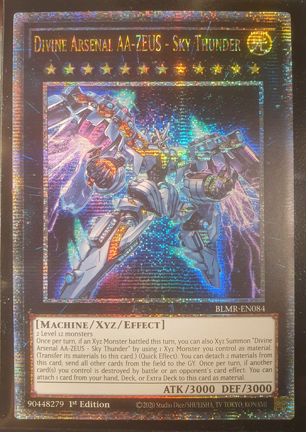 Yugioh - Divine Arsenal AA-Zeus – Sky Thunder *Quarter Century Rare* BLMR-EN084 (NM/M)