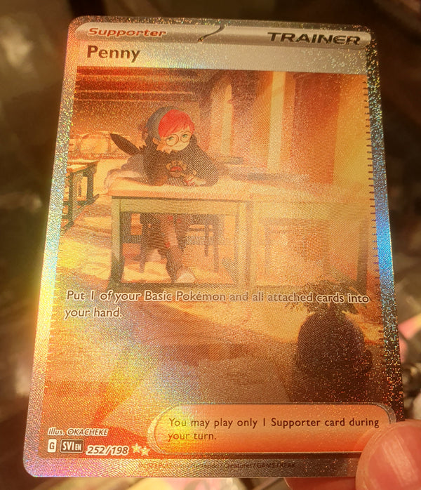 Pokemon - Penny *Special Illustration Rare* Scarlet & Violet 252/198 (NM)