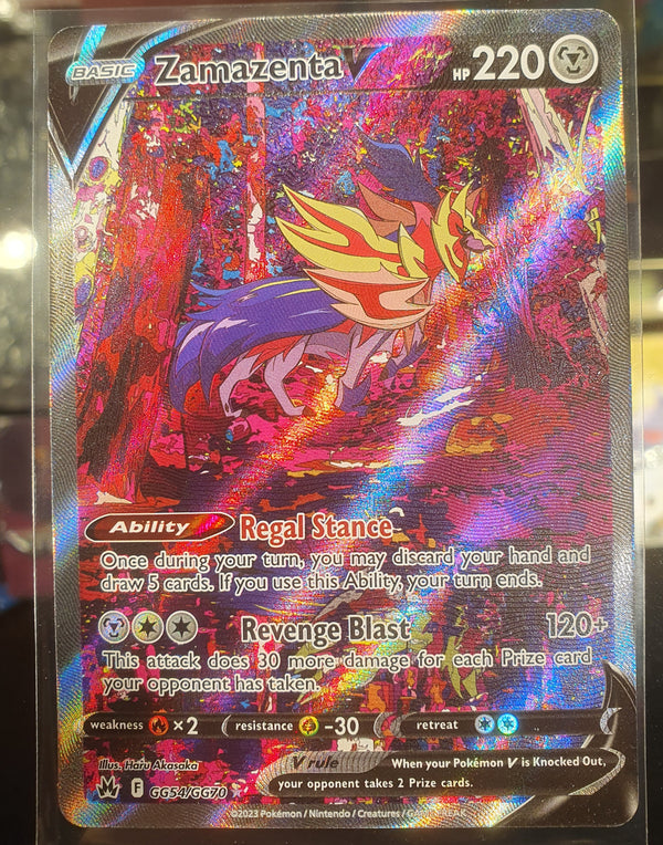 Pokemon - Zamazenta V *Ultra Rare* Crown Zenith GG54/GG70 (NM)