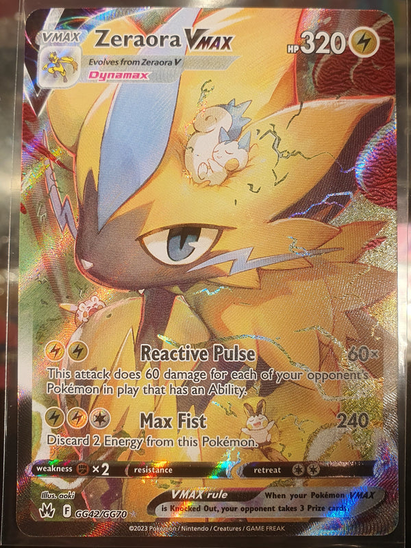 Pokemon - Zeraora VMAX *Ultra Rare* Crown Zenith GG42/GG70 (NM)