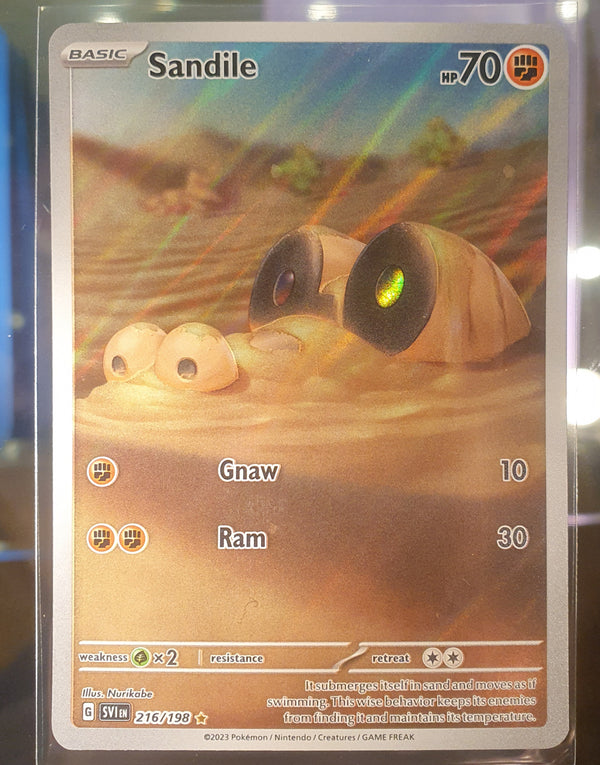 Pokemon - Sandile *Illustration Rare* Scarlet & Violet 216/198