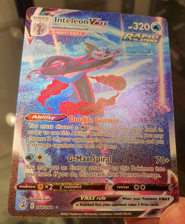 Pokemon - Inteleon VMAX [Alternate Art] *Secret Rare* Fusion Strike 266/264 (NM)