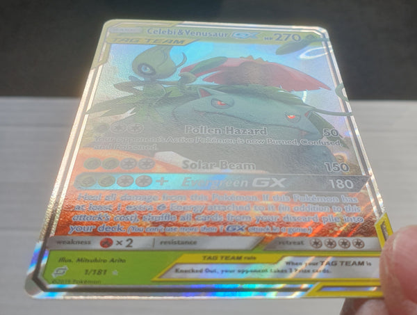 Pokemon - Celebi & Venusaur GX *Ultra Rare* Team Up 1/181 (NM)