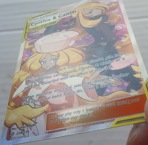 Pokemon - Cynthia & Caitlin *Ultra Rare* Cosmic Eclipse 228/236