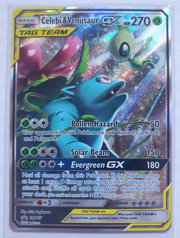 Pokemon - Celebi & Venusaur GX *Ultra Rare* SM Black Star Promo SM167