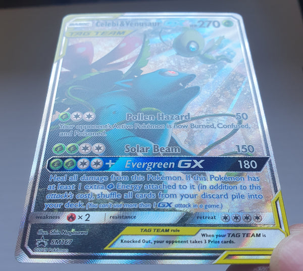 Pokemon - Celebi & Venusaur GX *Ultra Rare* SM Black Star Promo SM167