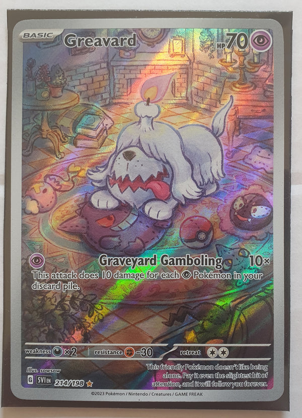 Pokemon - Greavard *Illustration Rare* Scarlet & Violet 214/198