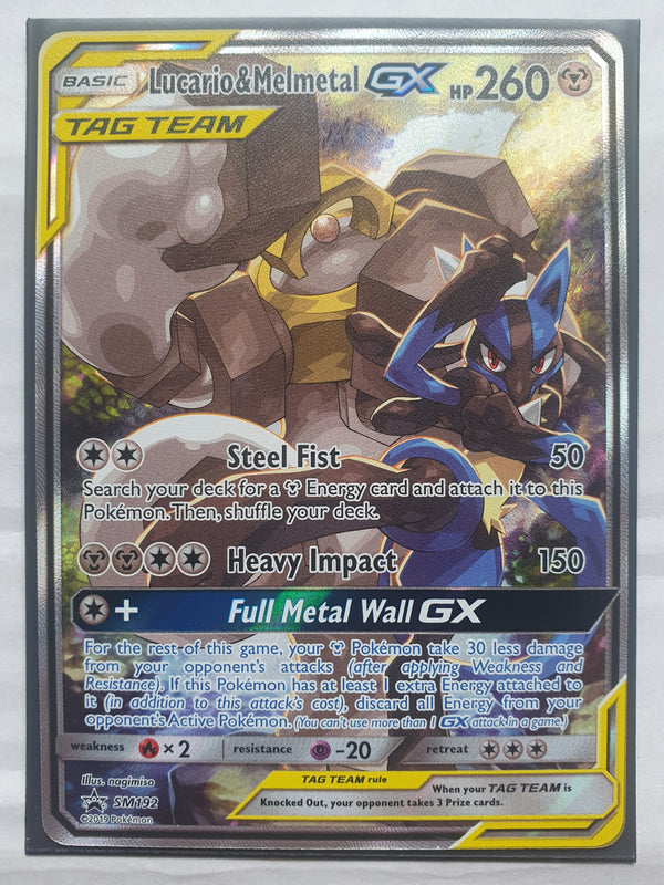 Pokemon - Lucario & Melmetal GX *Ultra Rare* Black Star Promo SM192 (NM)