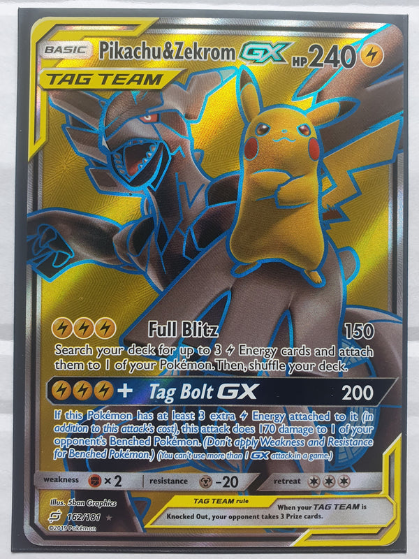 Pokemon - Pikachu & Zekrom GX *Ultra Rare* Team Up 162/181