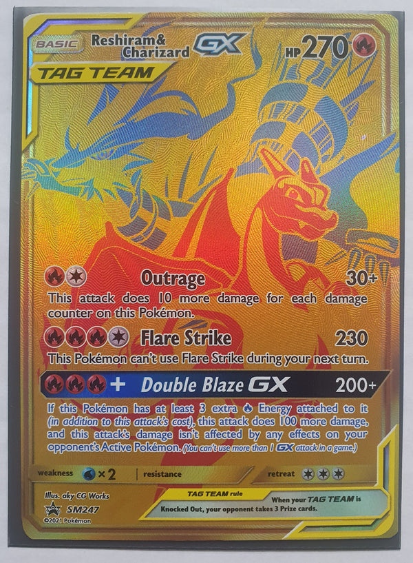 Pokemon - Reshiram & Charizard GX *Ultra Rare* Black Star Promo SM247