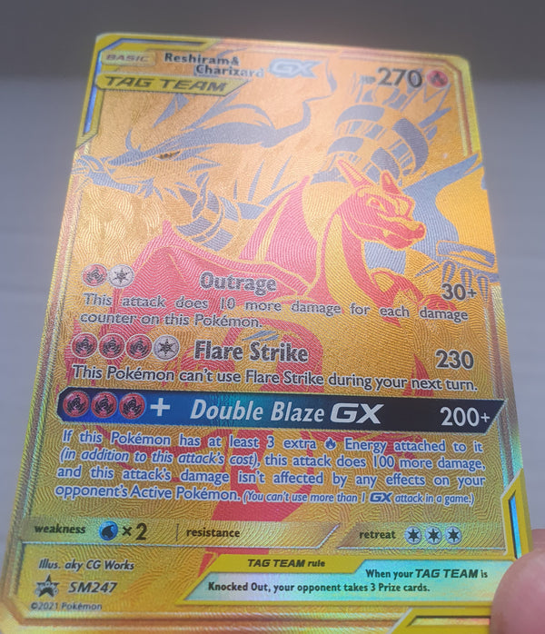 Pokemon - Reshiram & Charizard GX *Ultra Rare* Black Star Promo SM247