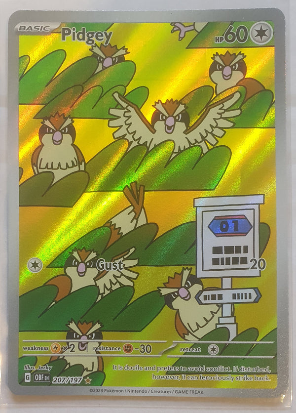 Pokemon - Pidgey *Illustration Rare* Obsidian Flames 207/197