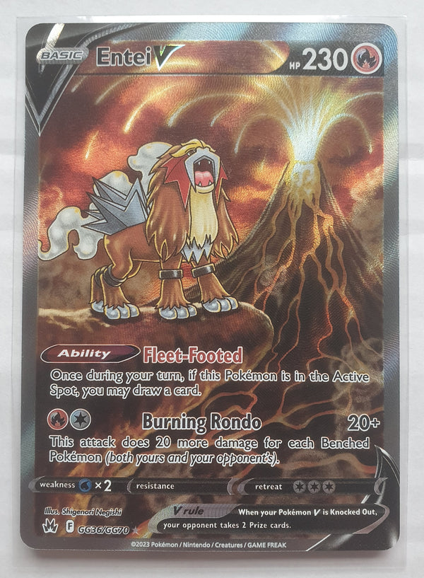 Pokemon - Entei V *Ultra Rare* Crown Zenith GG36/GG70 (NM)