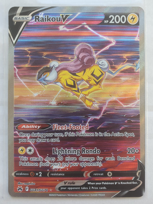 Pokemon - Raikou V *Ultra Rare* Crown Zenith GG41/GG70 (NM)