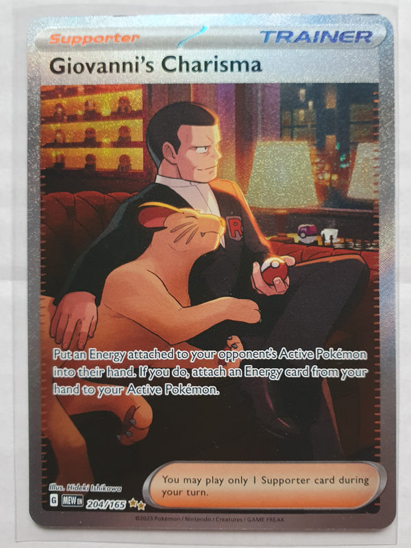 Pokemon - Giovanni's Charisma *Special Illustration Rare* Pokemon 151 204/165