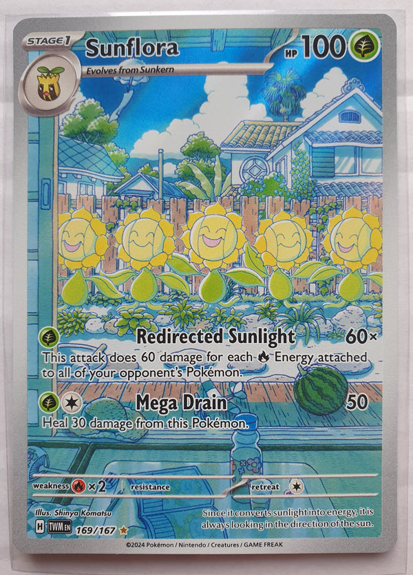 Pokemon - Sunflora *Illustration Rare* Twilight Masquerade 169/167