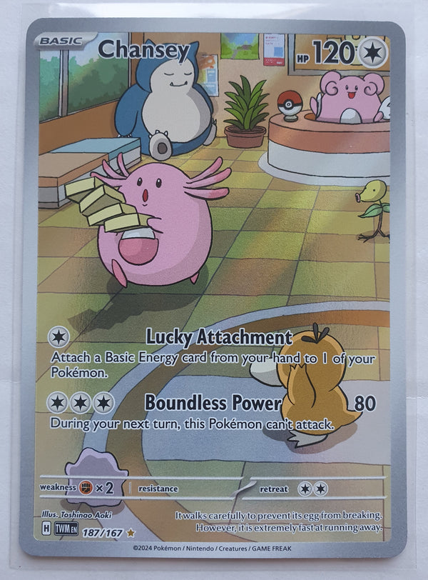 Pokemon - Chansey *Illustration Rare* Twilight Masquerade 187/167