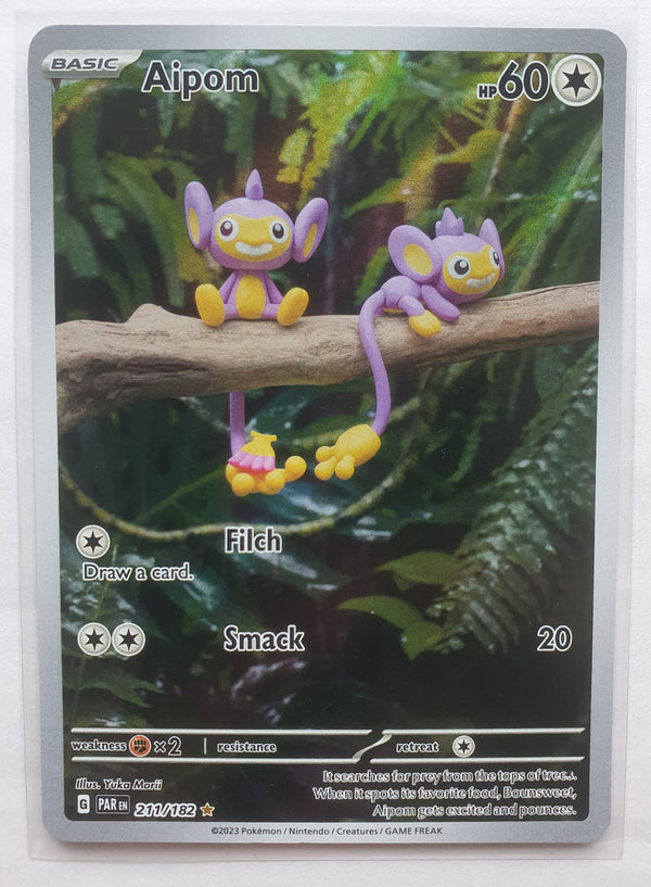 Pokemon - Aipom *Illustration Rare* Paradox Rift 211/182