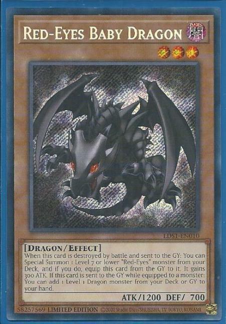 Yugioh - Red-Eyes Baby Dragon *Secret Rare* LDS1-EN010 (NM/M)