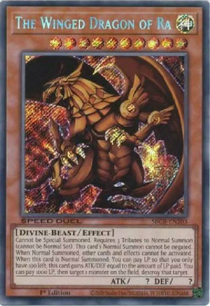 Yugioh - The Winged Dragon of Ra *Secret Rare* SBCB-EN203 (NM/M)