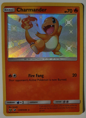 Pokemon - Charmander *Shiny Rare* SM: Hidden Fates SV6/SV94 (NM)