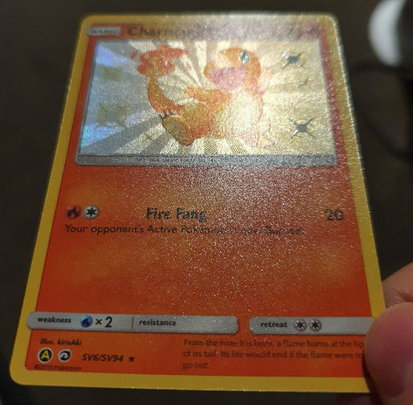 Pokemon - Charmander *Shiny Rare* SM: Hidden Fates SV6/SV94 (NM)