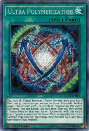 Yugioh Card - Ultra Polymerization *Secret Rare* MP18-EN014 (NM)