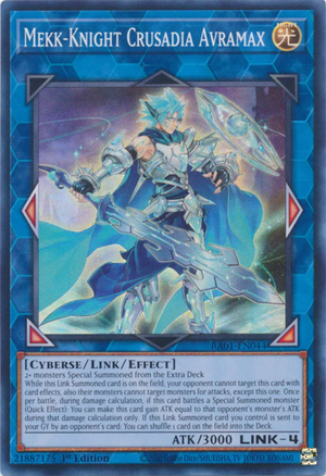 Yugioh - Mekk-Knight Crusadia Avramax *Select Rarity* RA01-EN044 (NM)