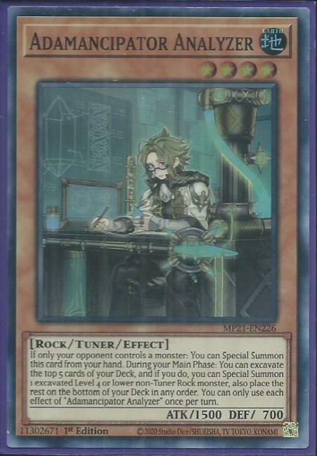 Yugioh - Adamancipator Analyzer *Super Rare* MP21-EN226 (NM/M)