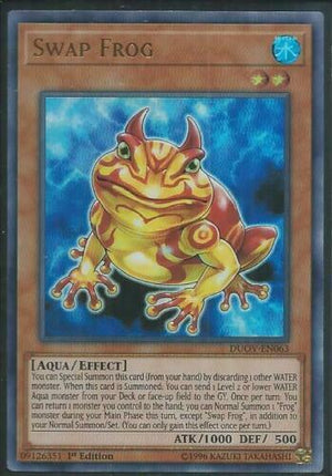 Yugioh Card - Swap Frog *Ultra Rare* DUOV-EN063 (NM)