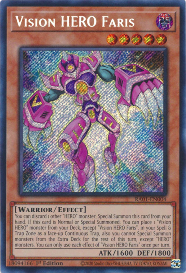 Yugioh - Vision HERO Faris *Select Your Rarity* RA01-EN004 (NM)