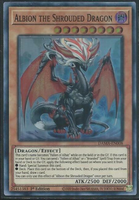 Yugioh - Albion the Shrouded Dragon *Super Rare* DAMA-EN008 (NM/M)