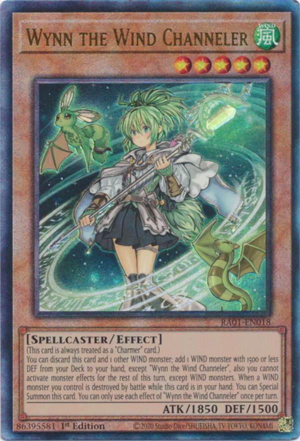 Yugioh - Wynn the Wind Channeler *Select Rarity* RA01-EN018 (NM)