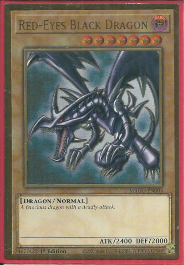 Yugioh - Red-Eyes Black Dragon *Premium Gold Rare* MAGO-EN003 (NM)