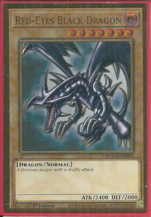 Yugioh - Red-Eyes Black Dragon *Premium Gold Rare* MAGO-EN003 (NM)