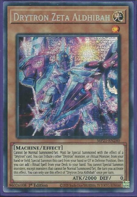 Yugioh - Drytron Zeta Aldhibah  *Prismatic Secret Rare* MP21-EN240 (NM/M)