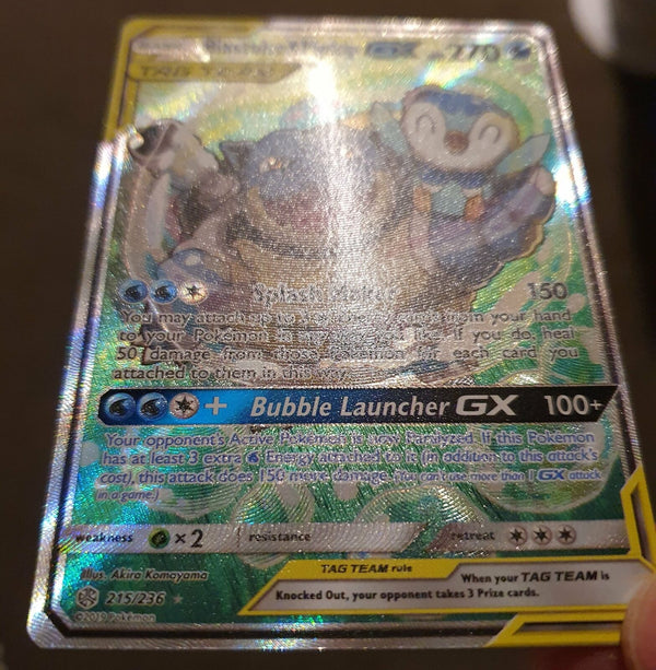 Pokemon - Blastoise & Piplup GX [Alternate Art] *UR* Cosmic Eclipse 215/236 (NM)