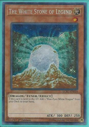 Yugioh Card - The White Stone of Legend *Secret Rare* LCKC-EN010 (NM)