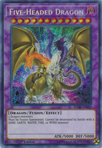 Yugioh Card - Five-Headed Dragon *Secret Rare* BLHR-EN000 (NM)