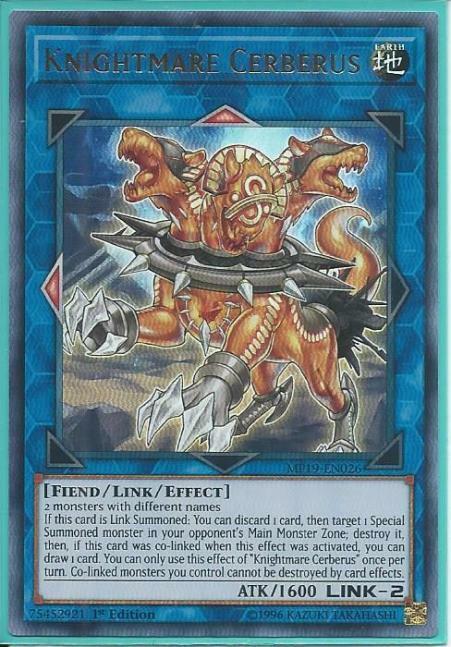 Yugioh - Knightmare Cerberus *Ultra Rare* MP19-EN026 (NM)