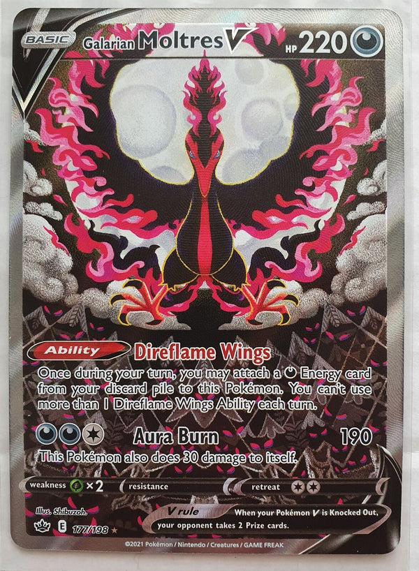 Pokemon - Galarian Moltres V [Alternate Art] *UR* Chilling Reign 177/198 (NM)