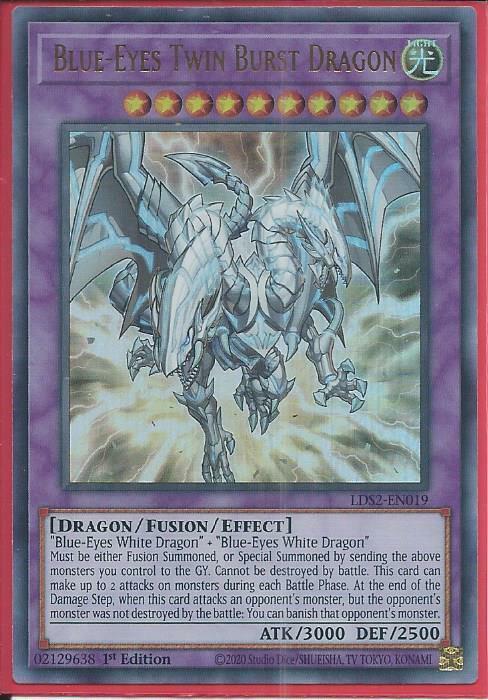 Yugioh - Blue-Eyes Twin Burst Dragon *Ultra Rare* LDS2-EN019 (NM)