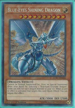 Yugioh Card - Blue-Eyes Shining Dragon *Secret Rare* LCKC-EN008 (NM)