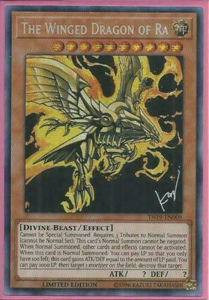 Yugioh Card - The Winged Dragon Of Ra *Prismatic Secret Rare* TN19-EN009 (NM)